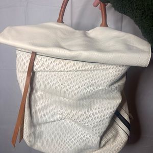 Cute white book bag purse